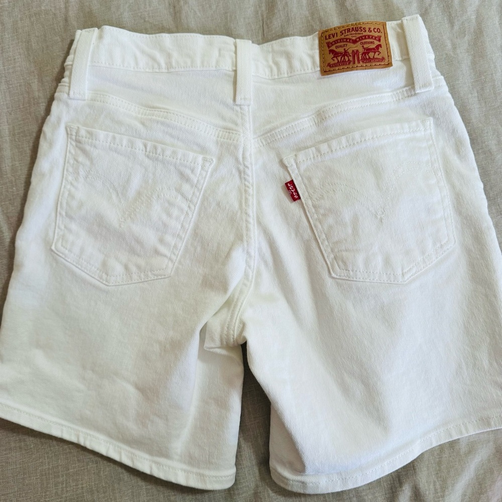 Levi's White Denim Jean Shorts